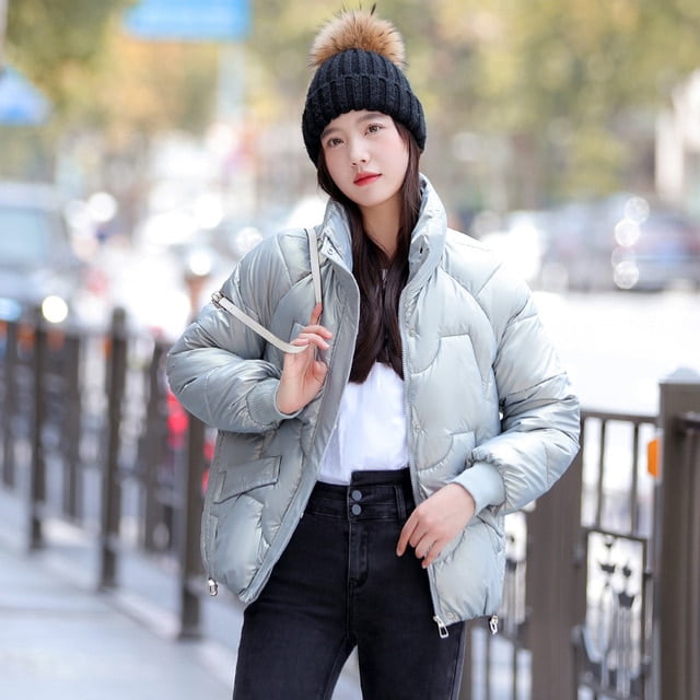 Danceemangoo Women's Korean Fashion Faux Fur Jacket