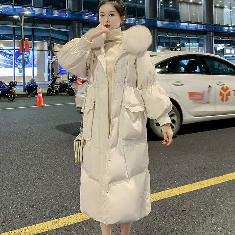 DanceeMangoo Winter Coat for Women Long Puffer Jacket Korean Loose Down  Jackets Women 's Clothes White Duck Down Coats Veste Femme LM958