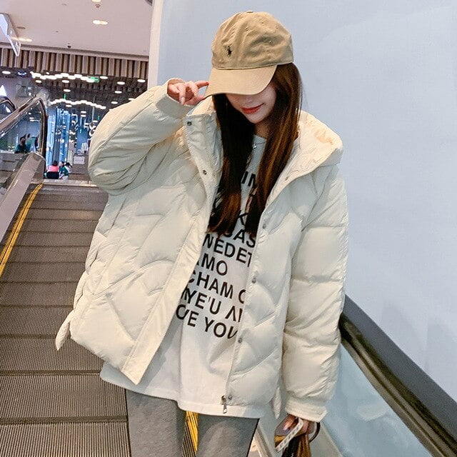 DanceeMangoo Winter Coats for Women Slim Parkas Warm Short Hooded Cotton Jacket  Women Clothing Korean Coat Women Parka Femme Hiver Zm 