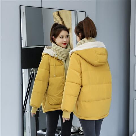 DanceeMangoo Womens Oversize Loose Long Warm Coat Vintage Winter hooded  Cotton-Padded Jacket Parkas Casual Korean Fashion Female jacket