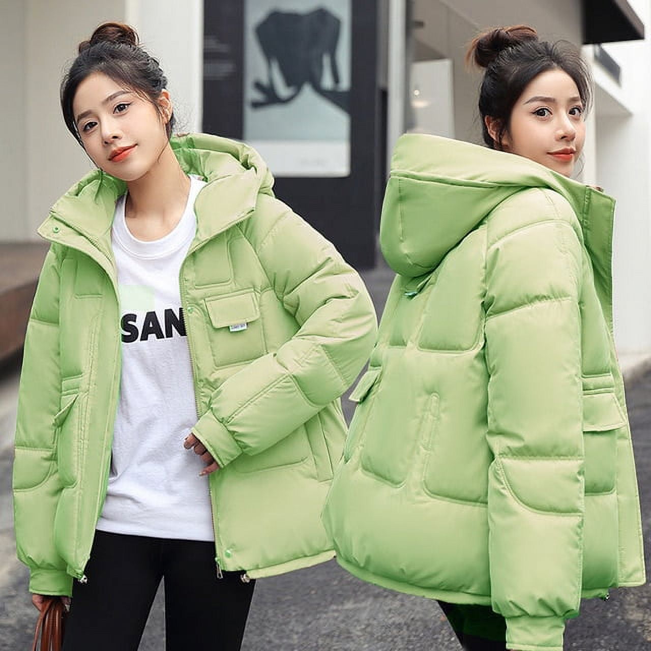 DanceeMangoo Winter Clothes Women Clothing Fashion Korean Loose Jacket  Hooded Short Coats and Jackets for Women Parkas Ropa De Invierno Mujer 