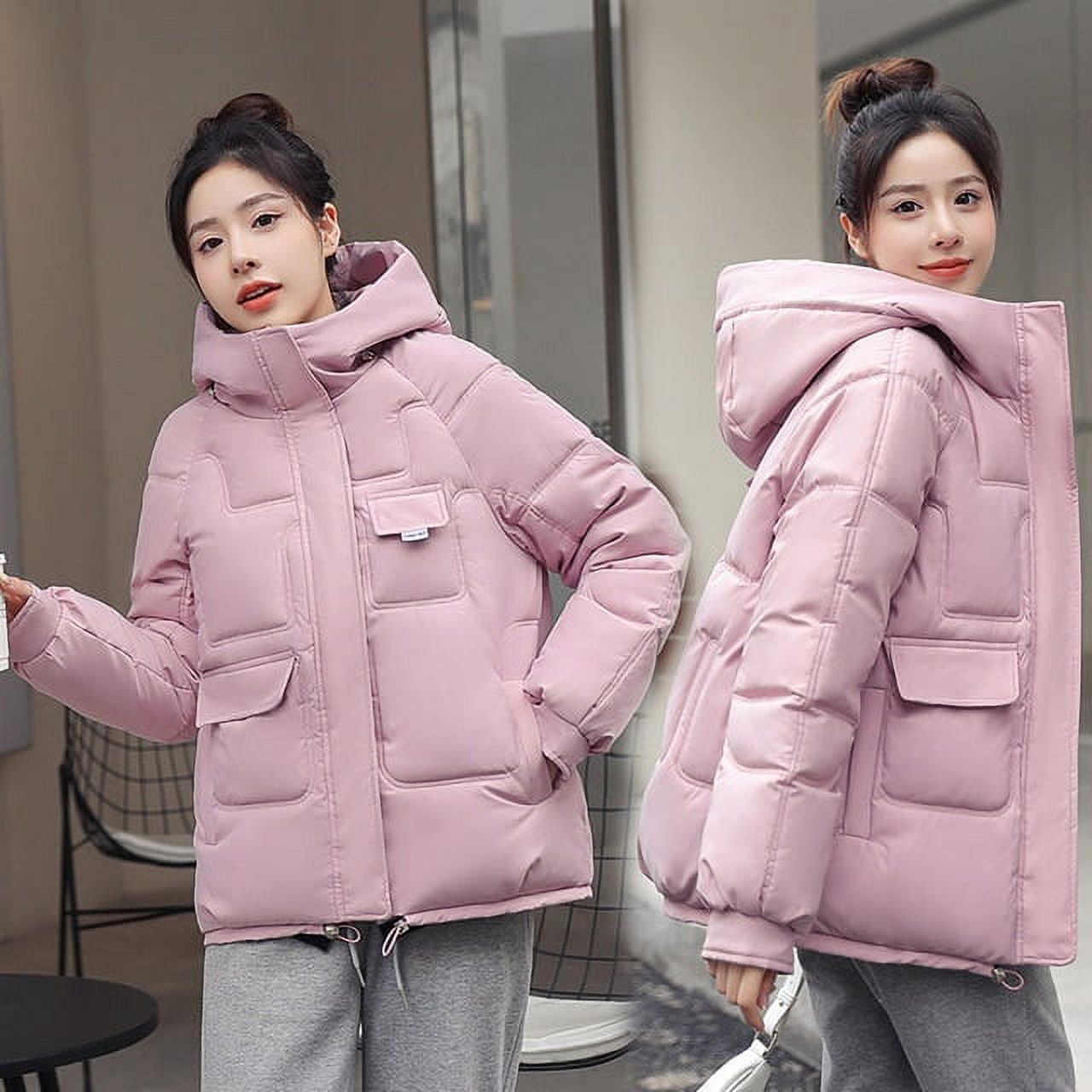 DanceeMangoo Winter Jacket Women Korean Short Coat Women Clothing hooded  Coats and Jackets for Women Loose Parkas abrigos mujer invierno
