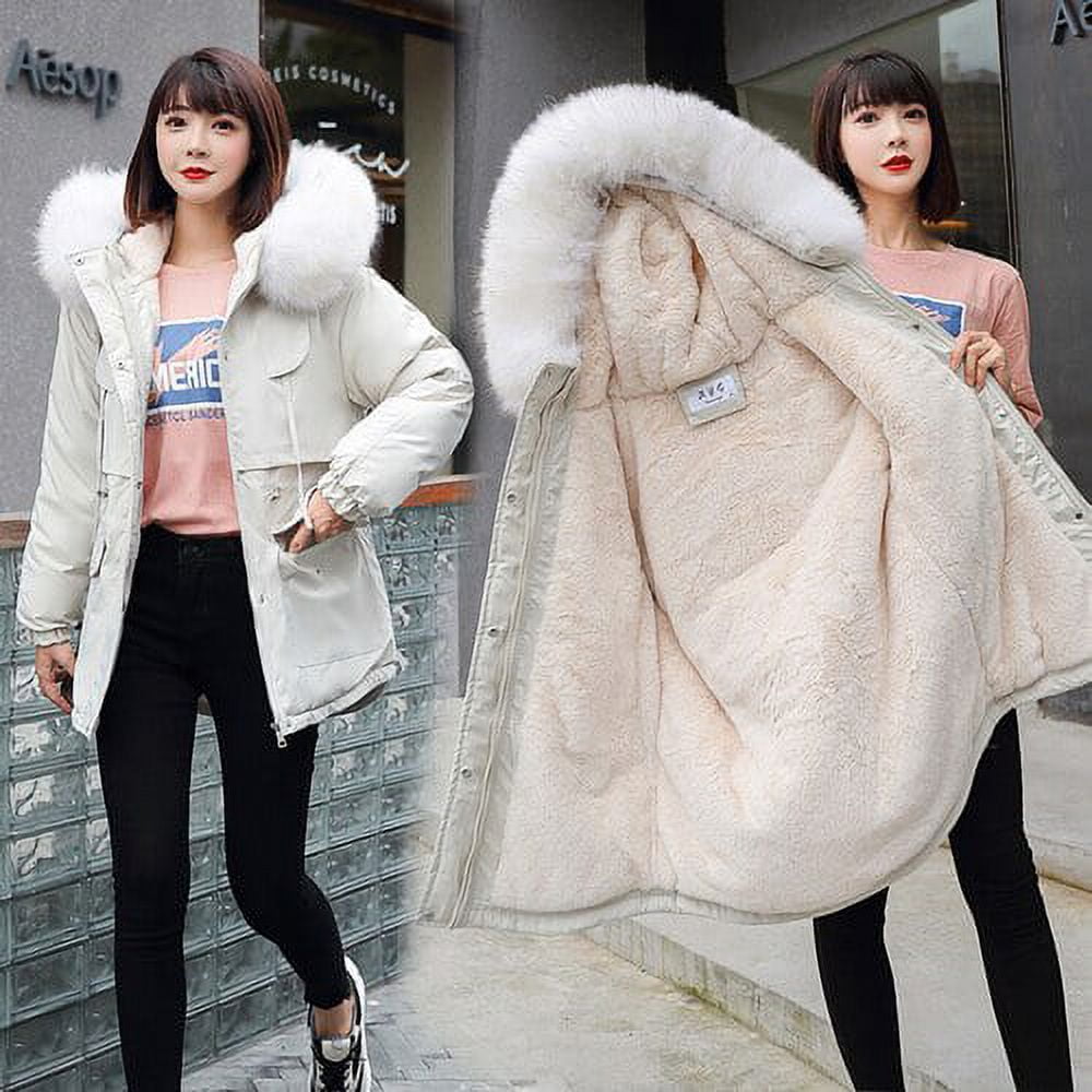 DanceeMangoo Winter Jacket Women Short Hooded Down Cotton Coat