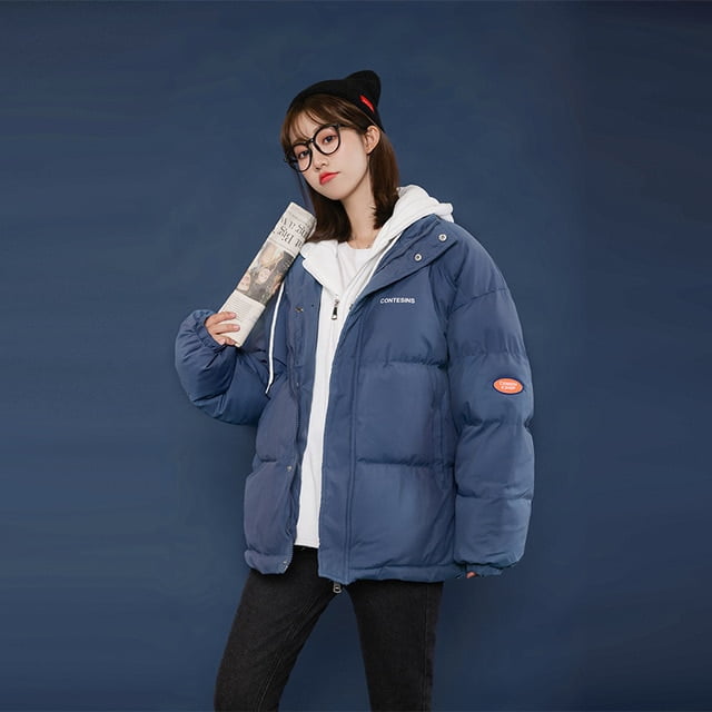 DanceeMangoo Winter Jacket Women Short Loose Parkas Korean Coat Women  Clothing Hooded Coats and Jackets for Women Winterjacke Damen Zm 