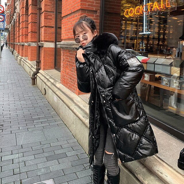 DanceeMangoo Winter Jackets for Women Mid length Thickened Cotton