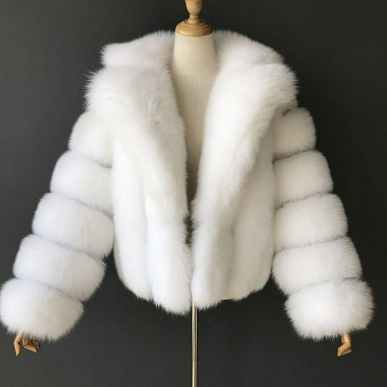 DanceeMangoo Winter Thicken Mink Coats Women Fashion Turndown Collar Short  Faux Fur Coat Elegant Warm Plush Outerwear Womens Jacket 