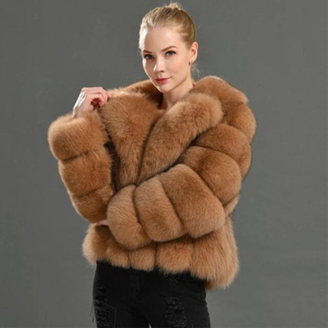 DanceeMangoo Winter Thicken Mink Coats Women Fashion Turndown Collar Short  Faux Fur Coat Elegant Warm Plush Outerwear Womens Jacket