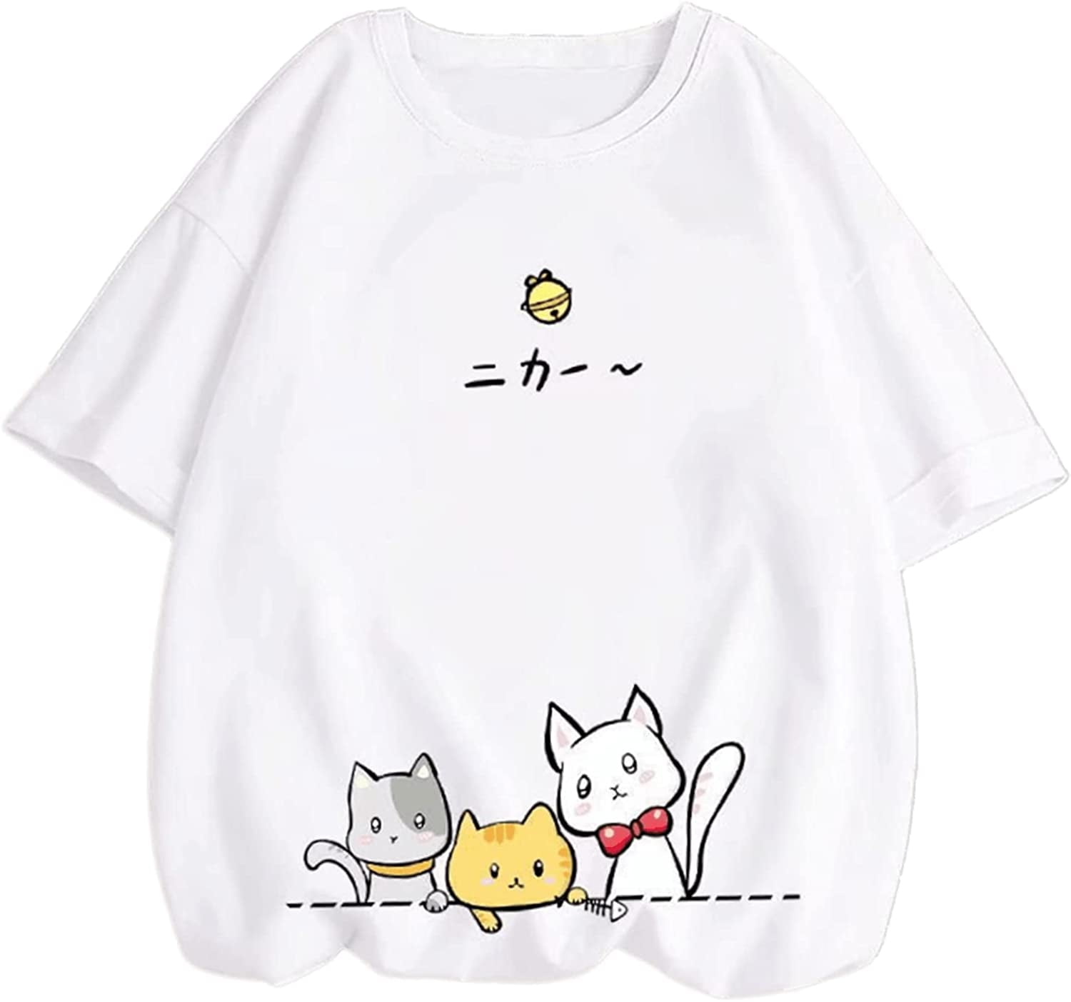 Everyday One Cat High Street Anime T-shirts Cute Graphic Manga Tshirt Funko  Pop Cartoon 100% Cotton Soft Boys/girls Tee-shirt - AliExpress