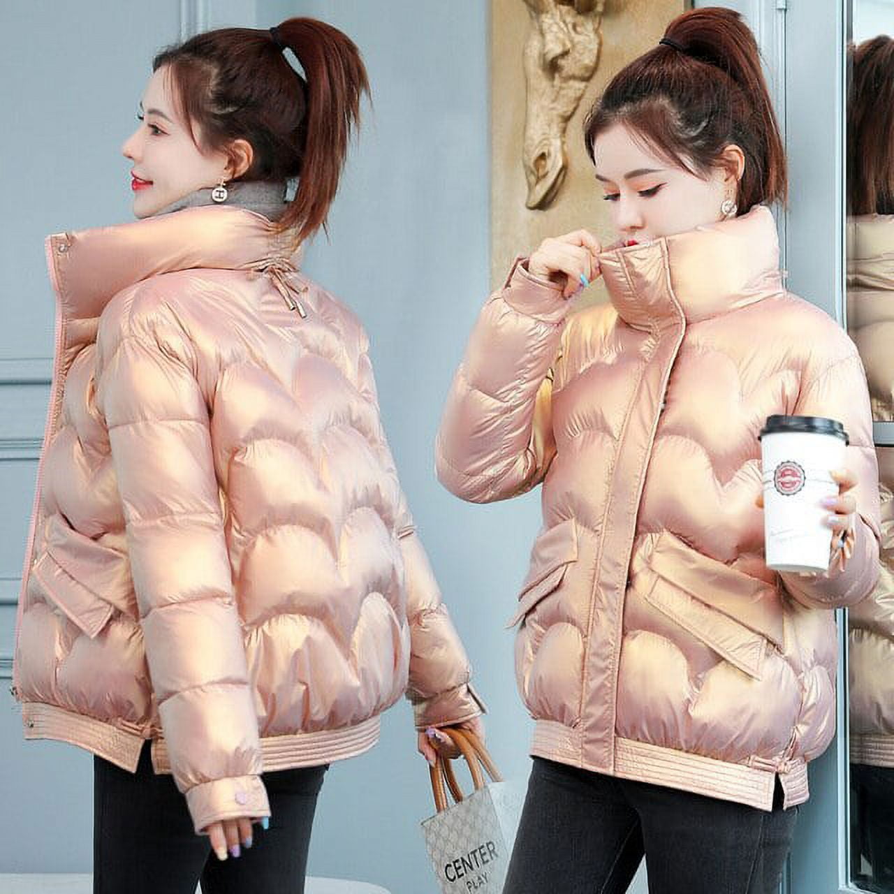 DanceeMangoo Womens Oversize Loose Long Warm Coat Vintage Winter hooded  Cotton-Padded Jacket Parkas Casual Korean Fashion Female jacket 