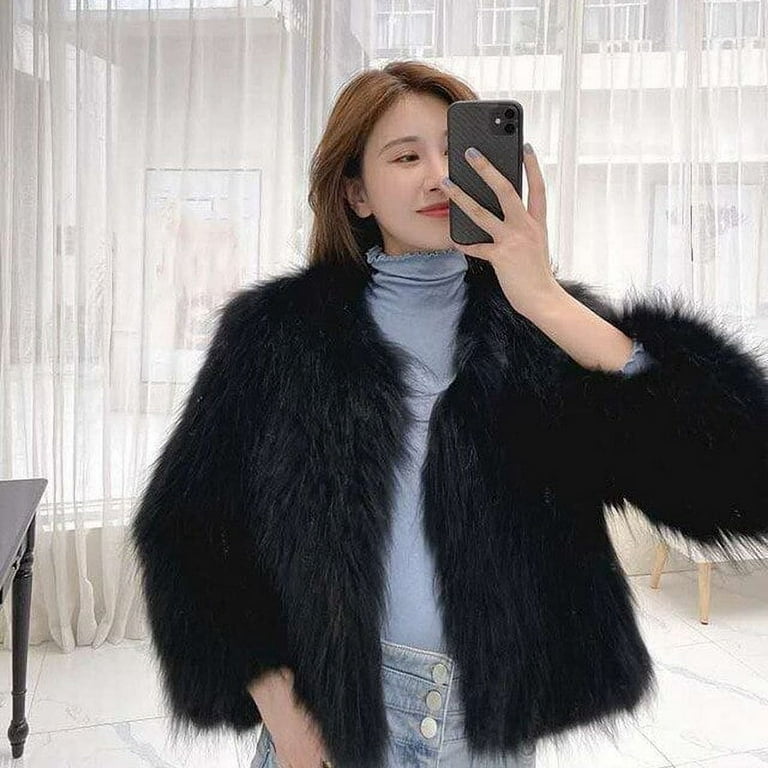 PIKADINGNIS Korean Fashion Faux Fur Jacket Women Winter, 43% OFF