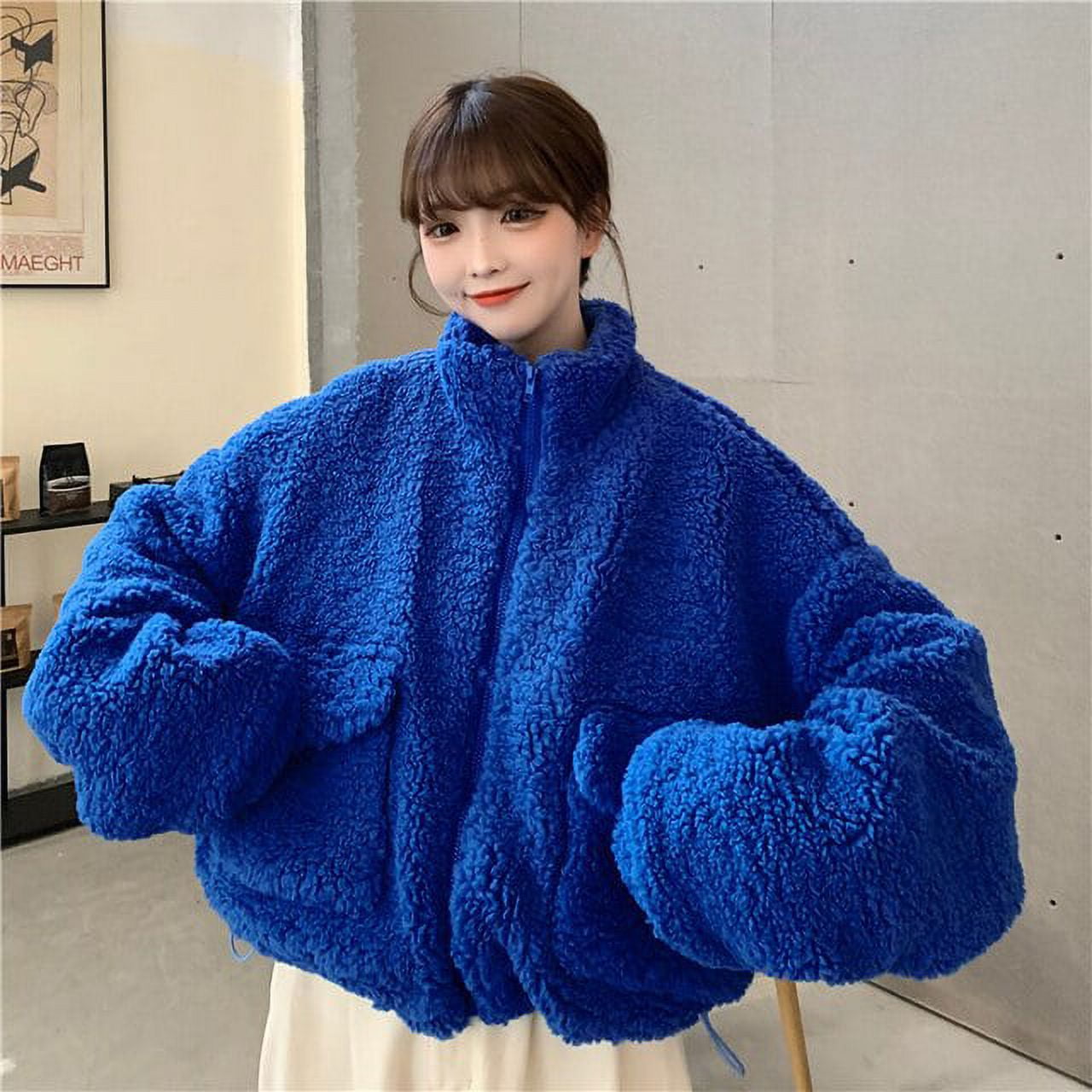 Women's short teddy coat sale