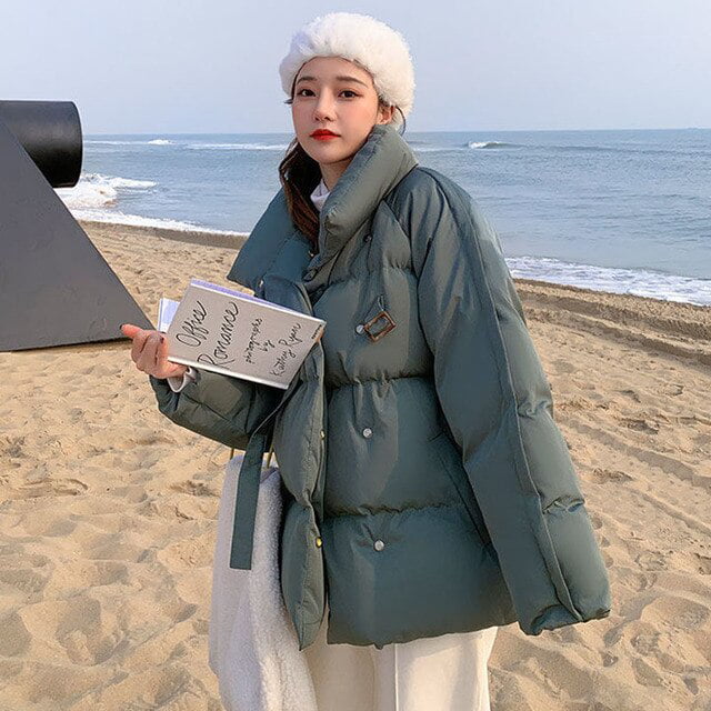 DanceeMangoo Long Parkas Winter Puffer Jacket Women Thicken Warm Bubble  Coat Oversized Outerwear Korean Autumn Casual Jackets