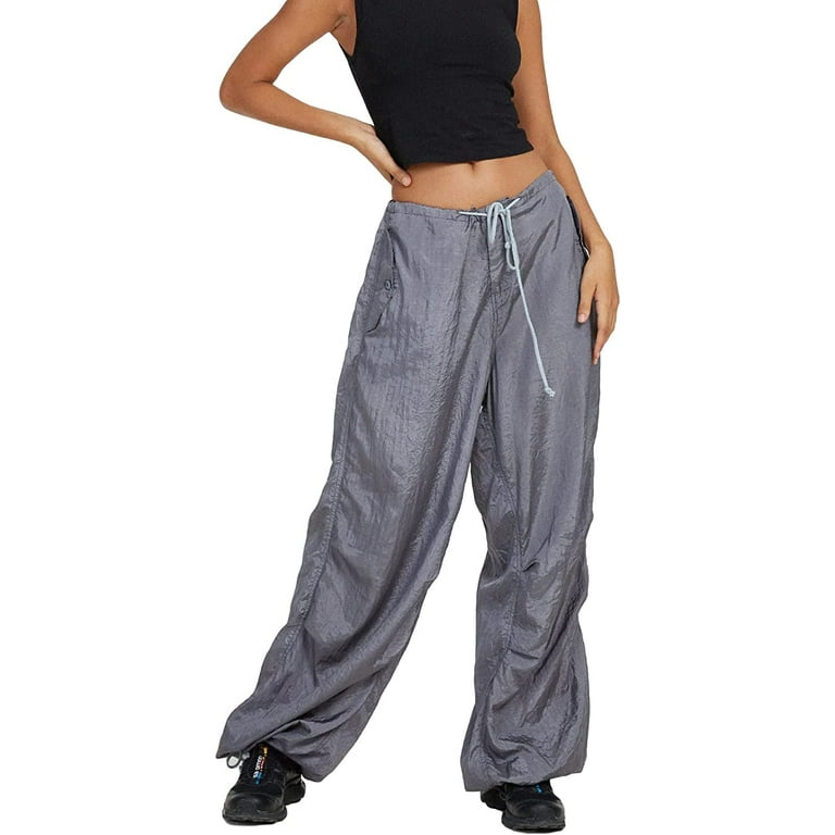 DanceeMangoo y2k Baggy Pants for Women Striped Mid Waist Loose Sports  Trousers 2000s Aesthetic Sweatpants
