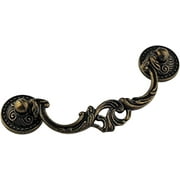 DanceeMangoos 10-Pack 3-1/2 Inch Centers Vintage Style Antique Bronze Bail Drawer Pull Drop Swing Handles Cabinet Knob Kitchen Hardware 3.5" 89 mm Centers (10)