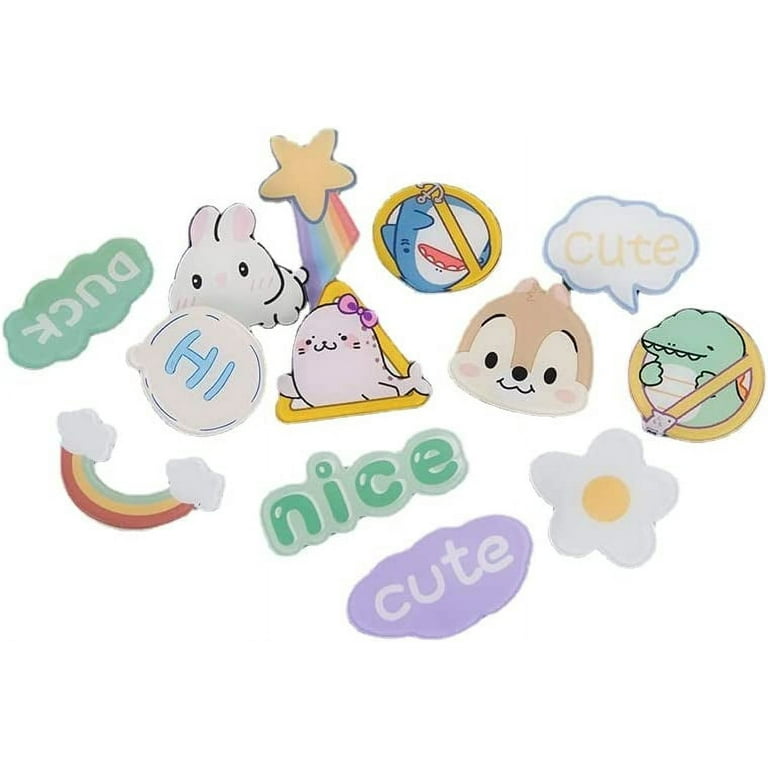 Danceemangoos 14 Pieces Cute Pins for Backpacks, Acrylic Kawaii Cartoon Lapel Pin Set, Aesthetic Badges Brooch Pins Stuff for Clothing Bags Jackets