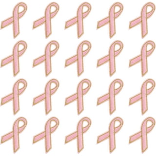 5 Pieces Breast Cancer Awareness Iron On Embroidered Patches Appliques for  Clothes Pink Ribbon Chenille Patches Sew On Patches for Clothing Shoes Bags