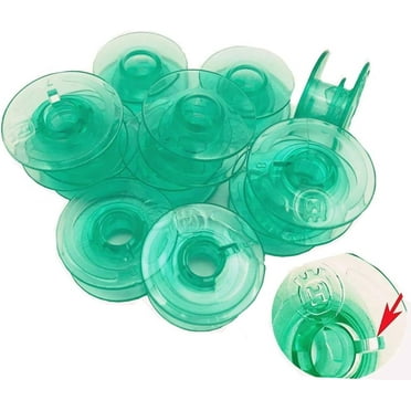 Husqvarna Bobbins For Viking Sewing Machine 100pcs Clear Green Bobbins For Viking Husqvarna Sewing Machines - Compatible With Designer, Platinum & Rose Series Sewing Machine Accessories