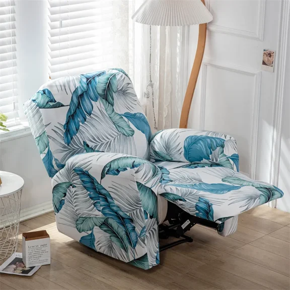 PTSPLLMY 4 Pieces/set Recliner Sofa Cover Stretch Floral Print Spandex Lazy Boy Armchair Slipcovers Couch Covers for Living Room Decor