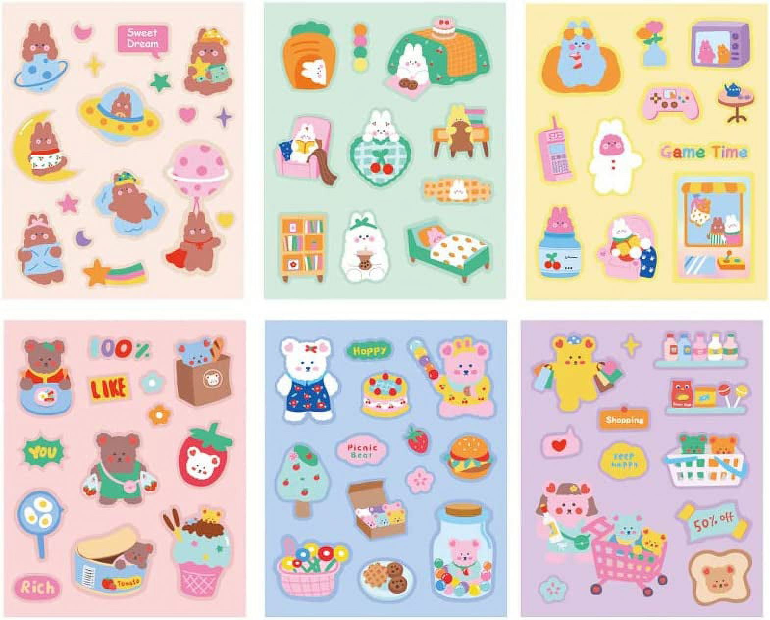 10sheets/pack Random Style Sticker, Decorative Cute Album Stickers,  Stationery DIY Material