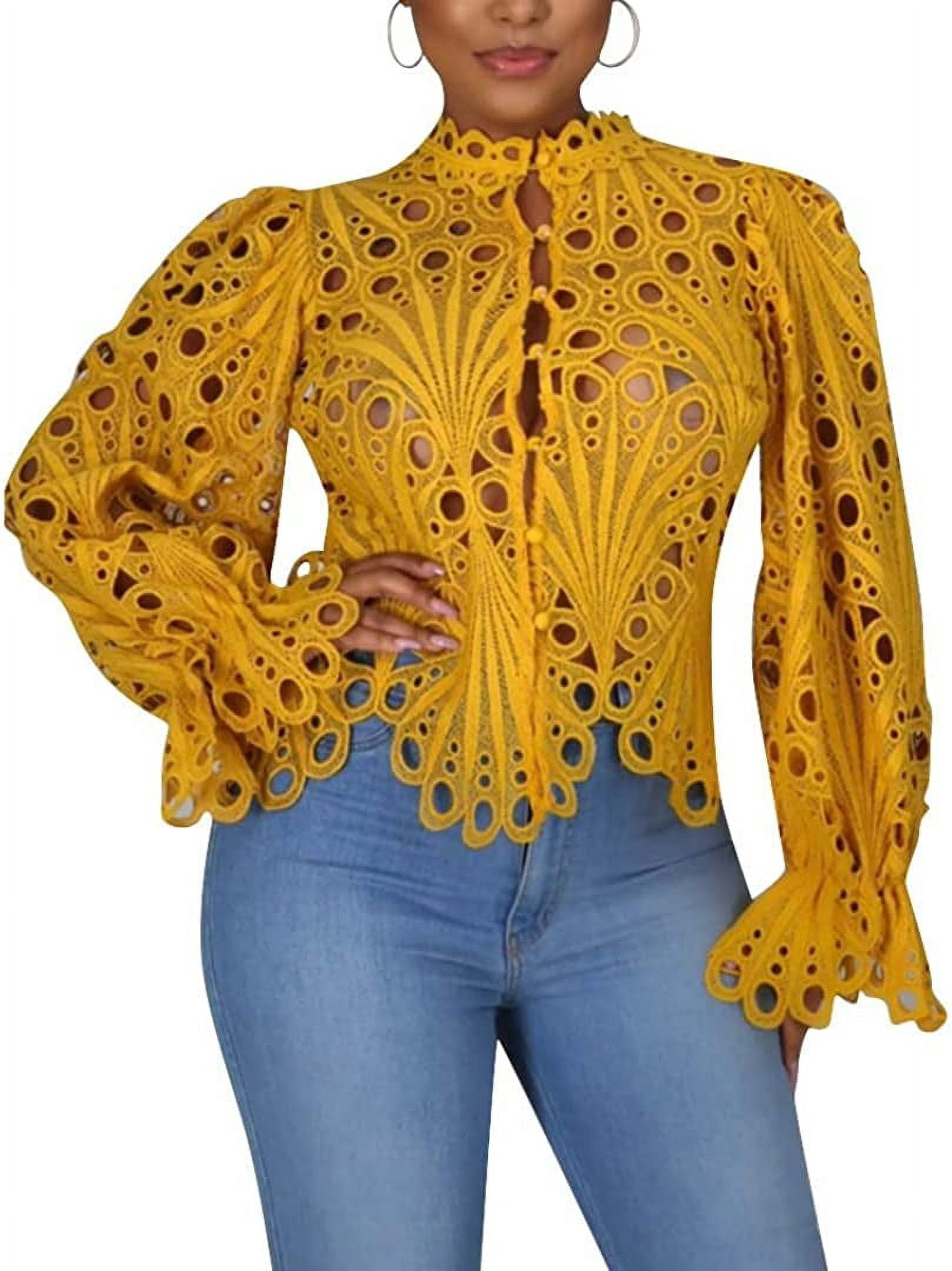 yellow evening tops