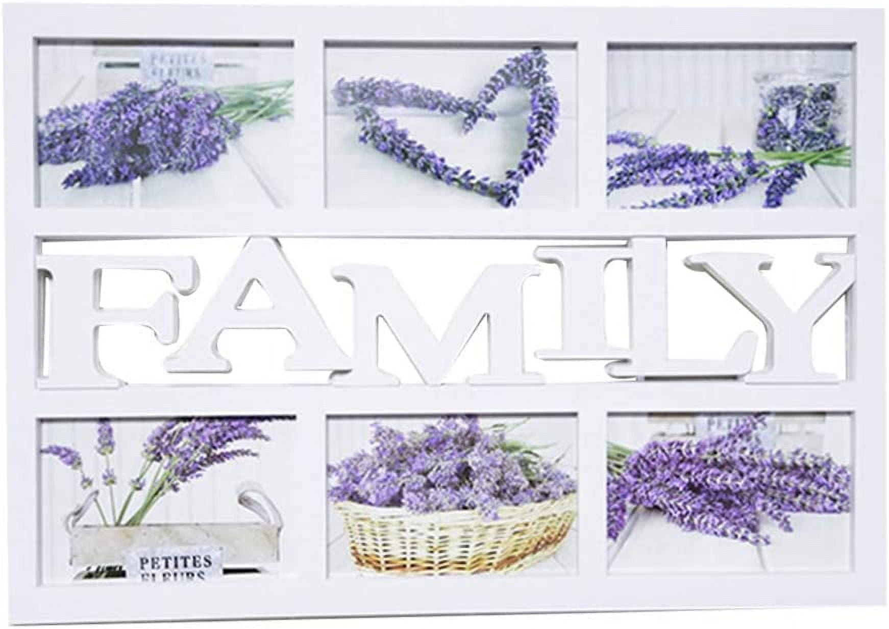 DanceeMangoos Black Picture Frames Collage Photo Frame Family Theme Picture Frame 6 Photo Wall