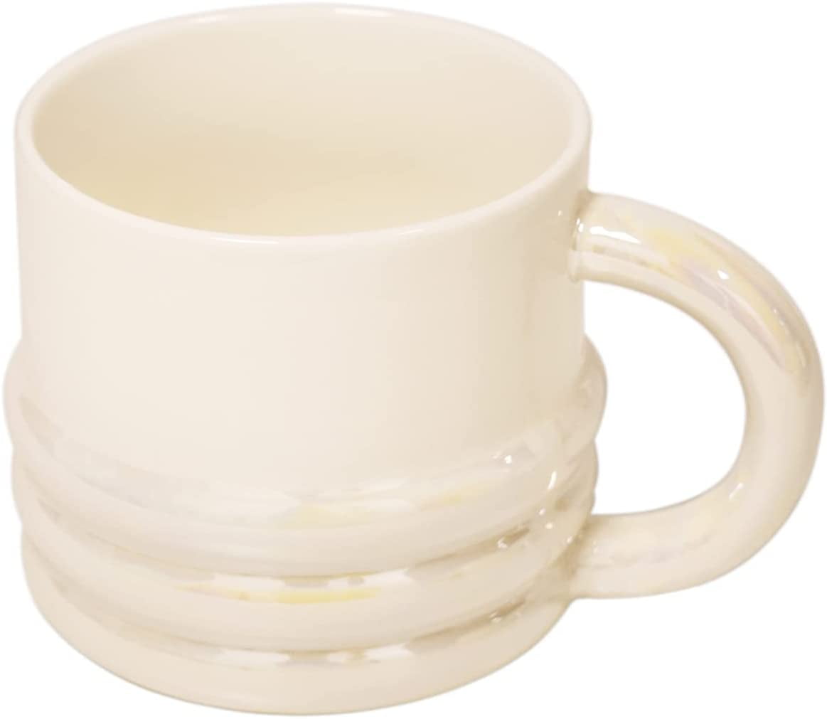 DanceeMangoos Ceramic Coffee Mug with Saucer Set, Cute Creative Cup Unique  Irregular Design for Office and Home, Dishwasher and Microwave Safe, 10  oz/300 ml for Latte Tea Milk (Red Heart) 