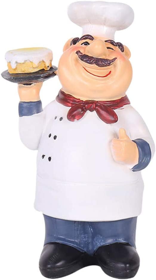 DanceeMangoos Chef Figurines Fat Chef Statue Cake Chef Sculpture