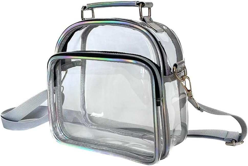 DanceeMangoos Clear Crossbody Bag for Women Stadium Approved Clear