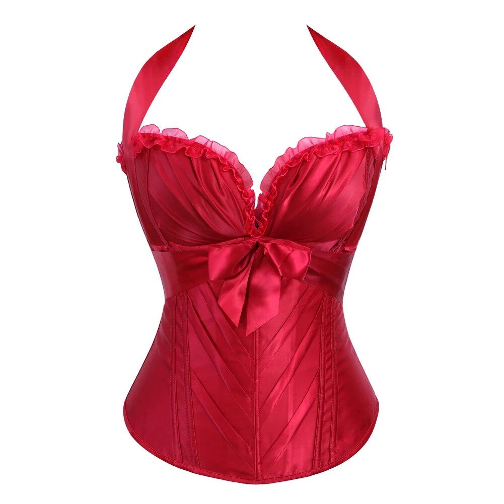 DanceeMangoos Corsets for Womens Sexy Lingerie Bowknot Burlesque