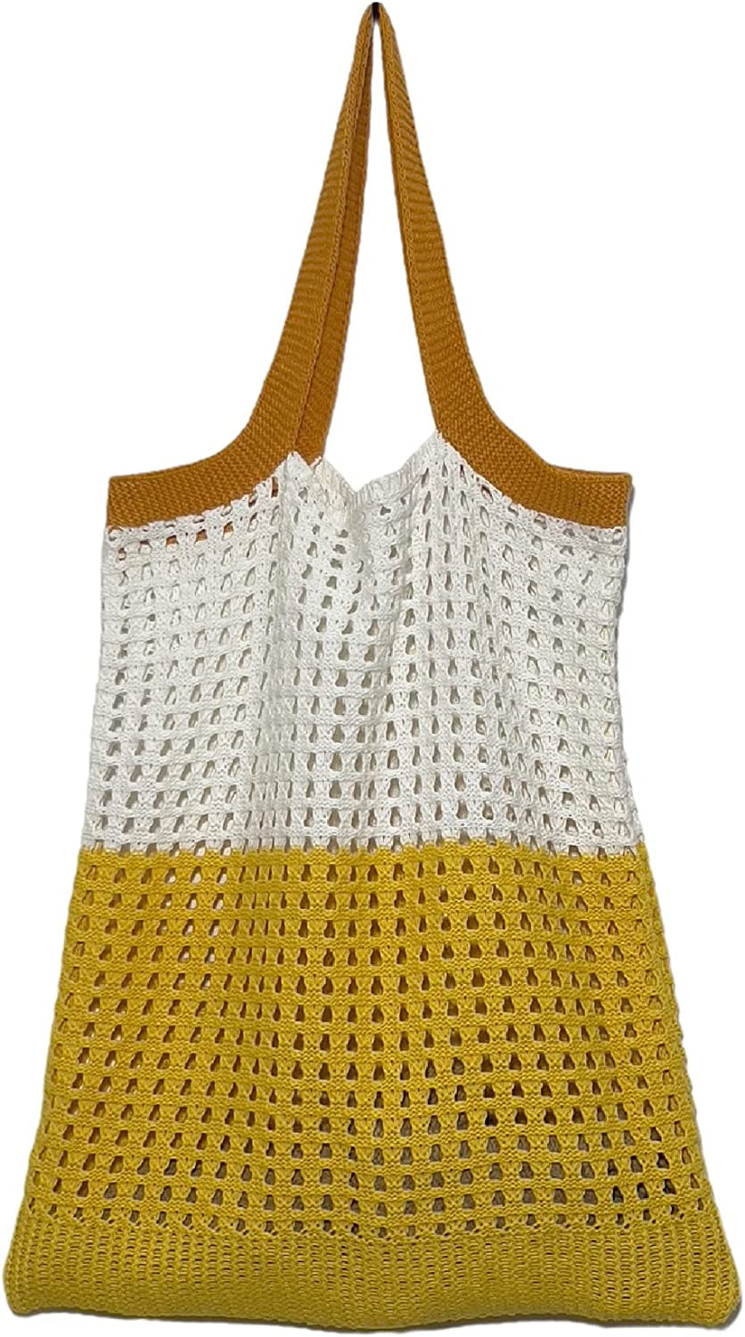 DanceeMangoos Crochet Tote Bag Aesthetic Tote Bag Y2k Accessories Y2k