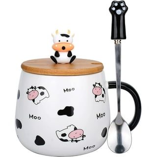 1pc Ceramic Mug With Cover & Saucer Featuring Cartoon Cat For Kids, Milk Or Coffee  Cup, Cute Breakfast Cup