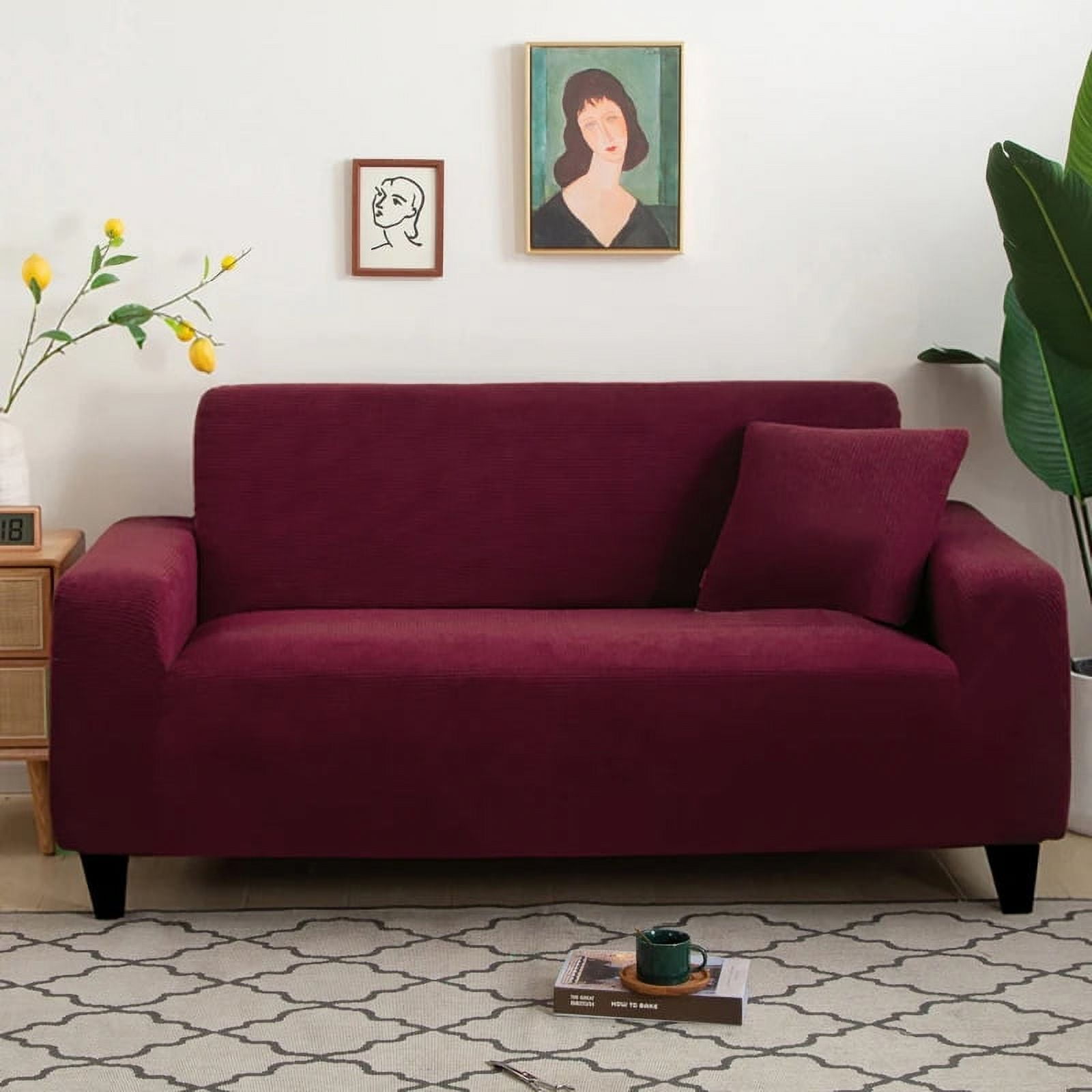DanceeMangoos Elastic Jacquard Sofa Cover High Stretch Couch Covers ...