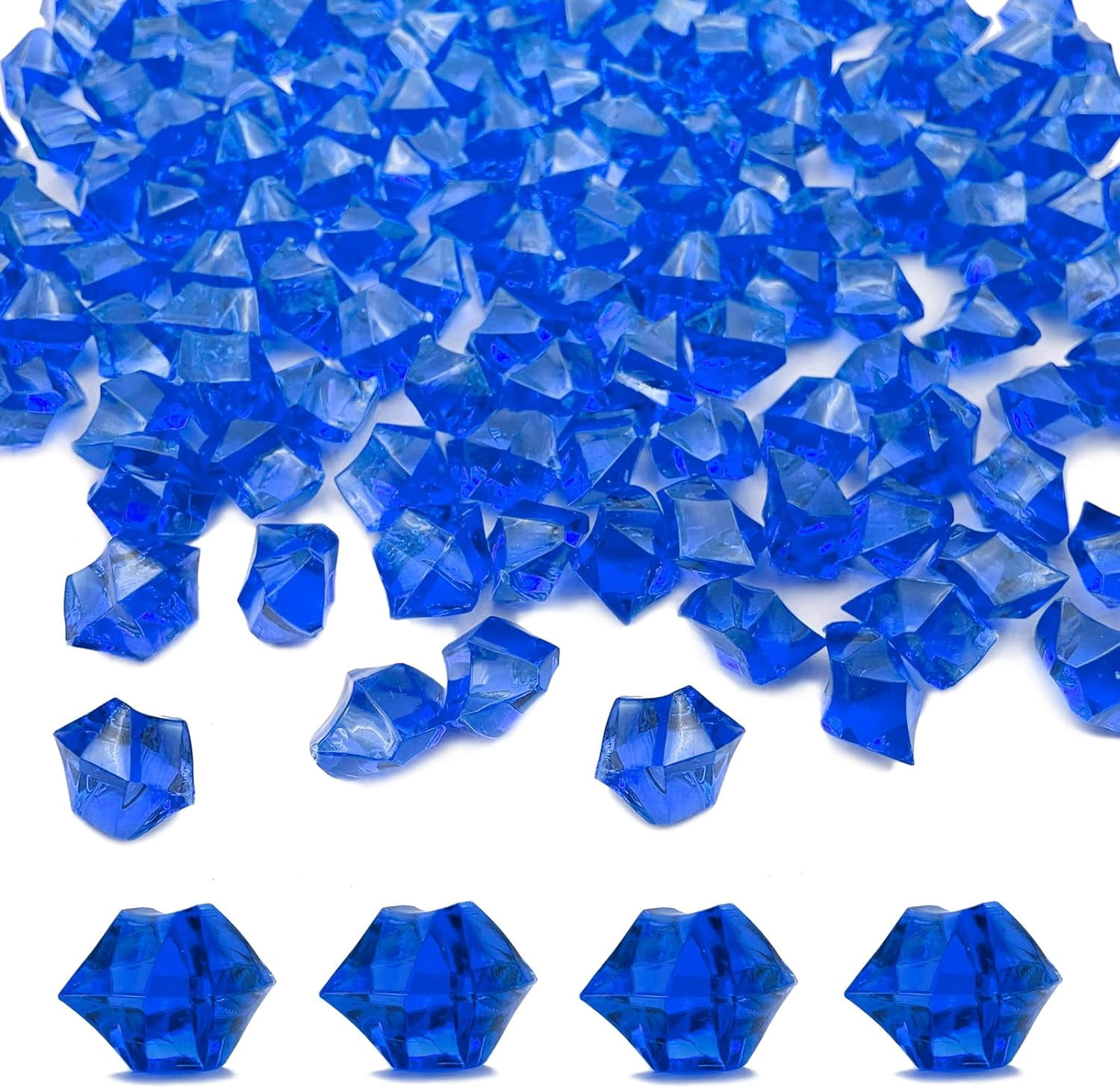 600x Clear Fake Crushed Ice Rocks Ice Cubes Acrylic Vase Fillers Ice Cube Decor