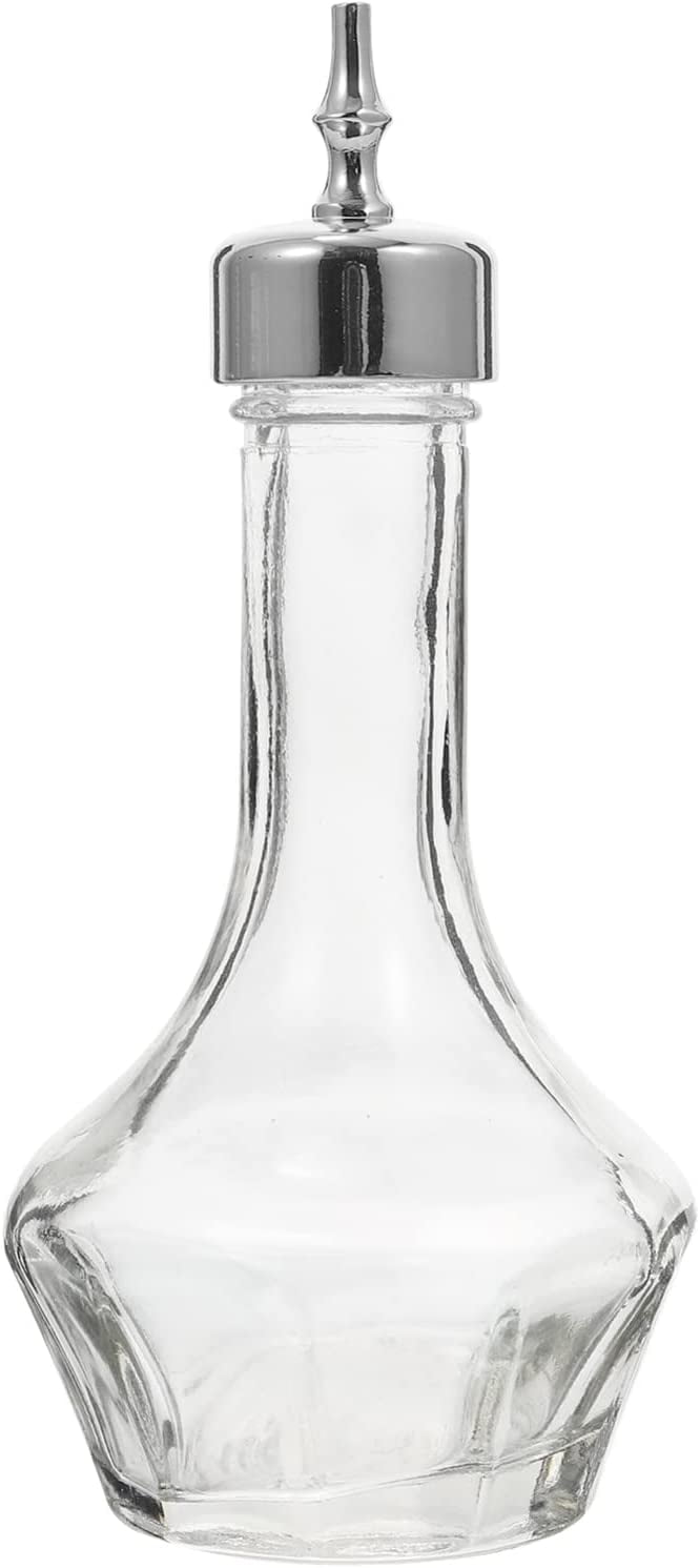 DanceeMangoos Glass Bitters Bottles Glass Dash Bottle with Stainless
