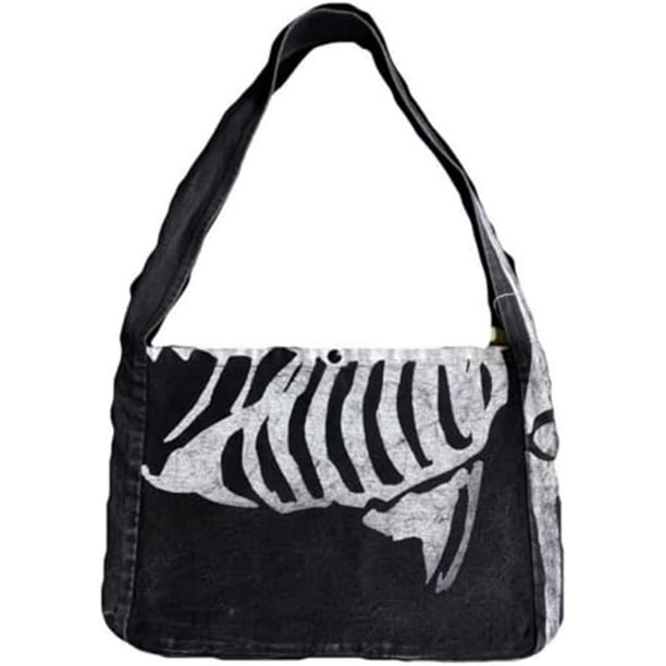 DanceeMangoos Goth Purse Aesthetic Messenger Bag Gothic Purse Grunge
