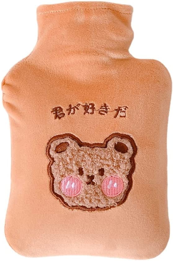DanceeMangoos Kawaii Water Bottle with Removable Warm Furry Bear