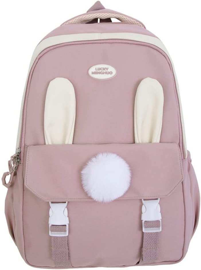 DanceeMangoos Kawaii Bunny Ears Backpack Soft Girl Aesthetic Backpack