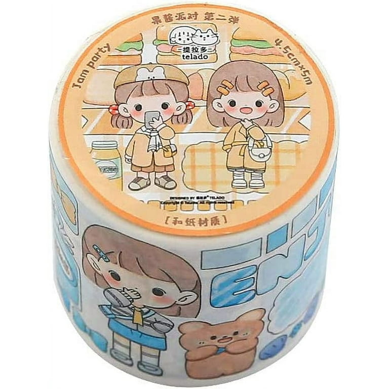 DanceeMangoos Kawaii Washi Tape Set - Cute Washi Paper Masking