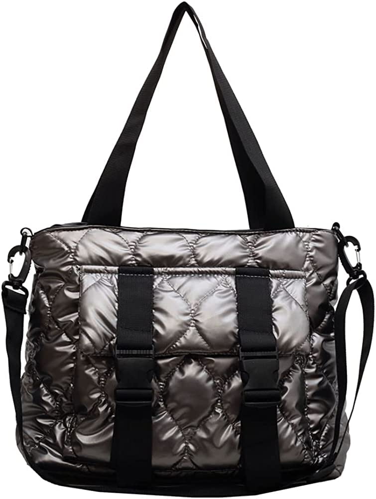 DanceeMangoos Large Puffy Tote Bag for Women, Lightweight Quilted Cotton  Padded Shoulder Bag, Down Handbag Crossbody Bag