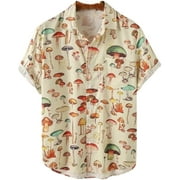 DanceeMangoos Mushroom Button Up Shirt Spring Blouses for Women Mushroom Shirt Cottagecore Clothing