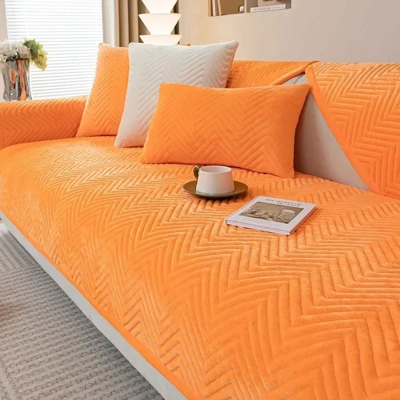 Velvet Sofa Cover - 70x90cm Anti-Slip Stretch Sofa Towel Blanket, Four Season Protection