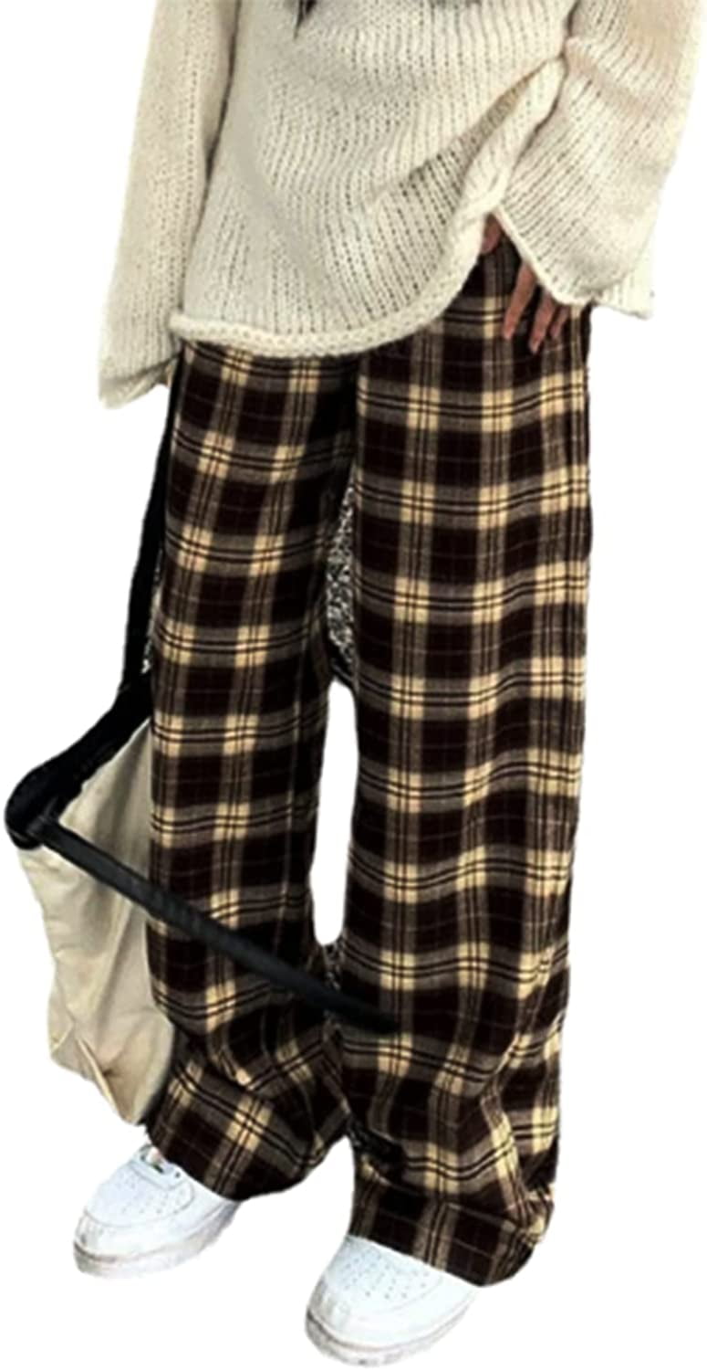 DanceeMangoos Plaid Pants for Women Goth Pants Alt Pants Baggy Pants for  Women Alt Clothing Alternative Clothing