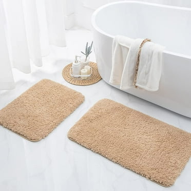 DanceeMangoos Runners Bathroom Rugs Long Non Slip Bathroom Rug Sets 2 Piece, Water Absorbing Bath Mat Ultra Soft Shower Rugs, Plush Machine Washable Bathroom Carpet