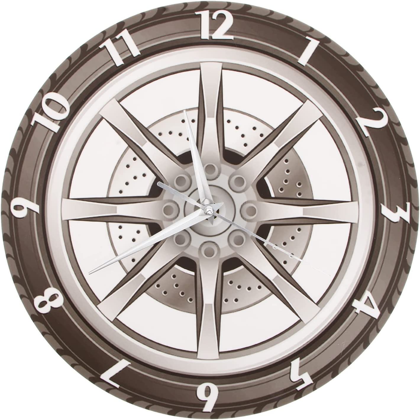 DanceeMangoos Tire Hanging Clock Garage Wall Clocks 3D Decorative Wall