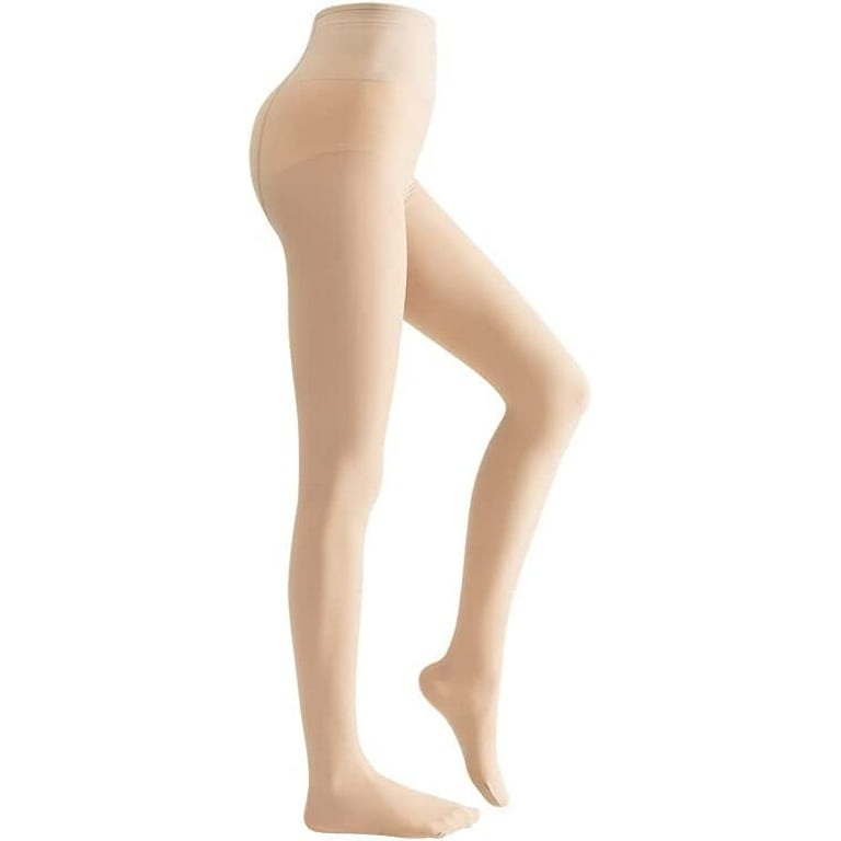 DanceeMangoos Warm Fleece Lined Translucent Pantyhose Tights, Nude Leggings  Winter Tights Elastic Sheer Thermal Pants for Women