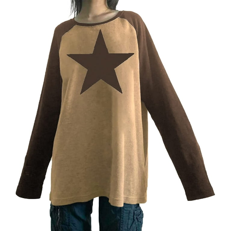 DanceeMangoos Women Star Shirt Y2k Tops Vintage Aesthetic