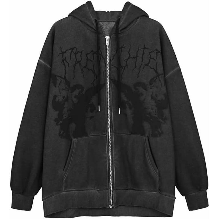 Y2K Hoodies Gothic Stars Jacket Fairy Grunge Pullover Sweatshirt