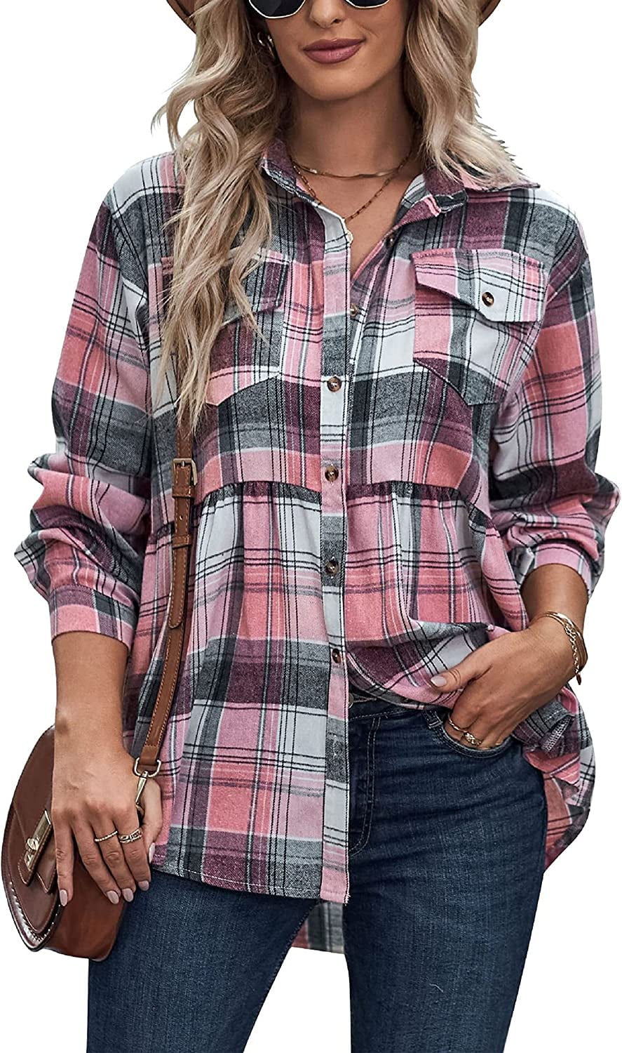Peplum hotsell flannel top