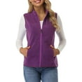 DanceeMangoos Women's Fleece Zip Up Vest with Pockets Winter Sleeveless
