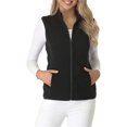DanceeMangoos Women's Fleece Zip Up Vest with Pockets Winter Sleeveless
